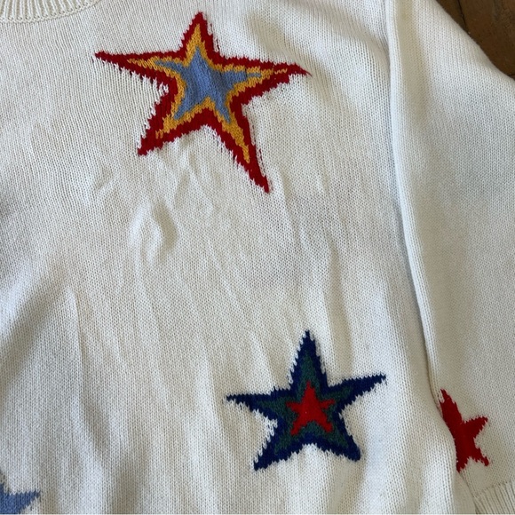 Rails Perci Multicolor Multi Star Sweater Small Crewneck Knit Cashmere cotton - Picture 5 of 11